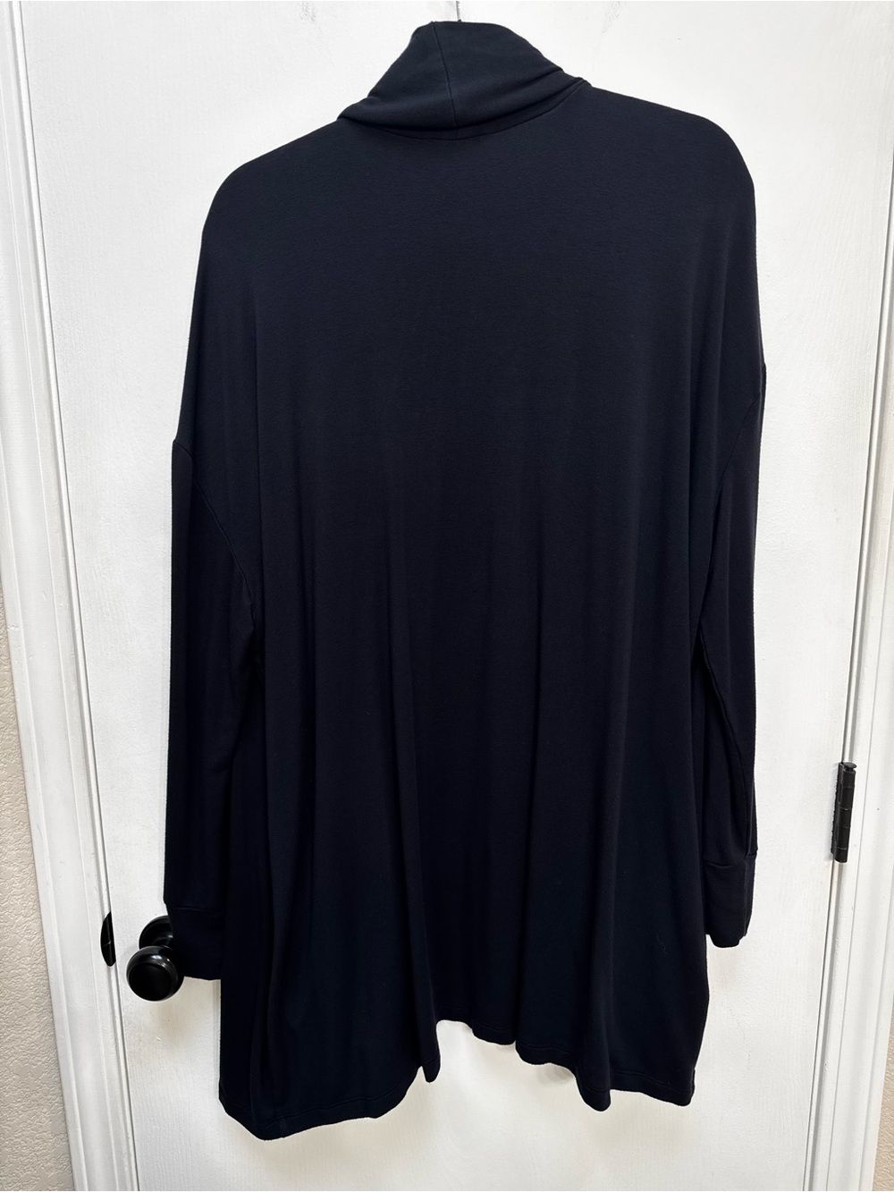 Daily Ritual Dark Blue Open-Front Draped Cardigan - Picture 10 of 10